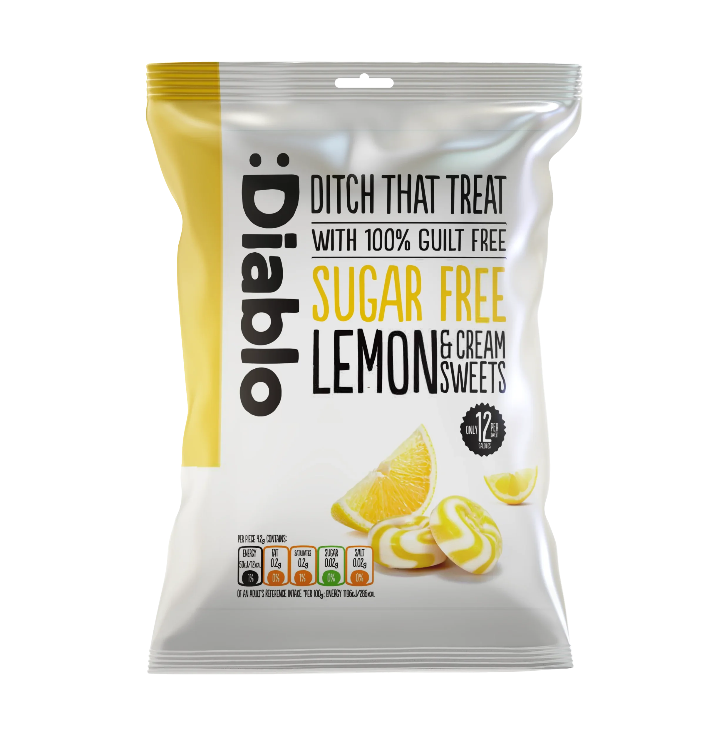 Diablo Sugar Free Lemon & Cream Hard Sweets 75g