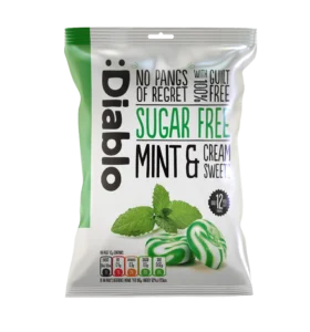Diablo Sugar Free Mint & Cream Hard Sweets 75g