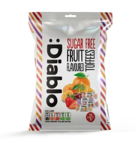 Diablo Sugar Free Fruit Flavoured Toffee Sweets 75g