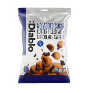 Diablo No Added Sugar Butter Filled with Chocolate Sweets 75g