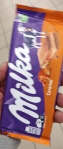Milka Caramel Filled Alpine Milk Chocolate Bar 95g