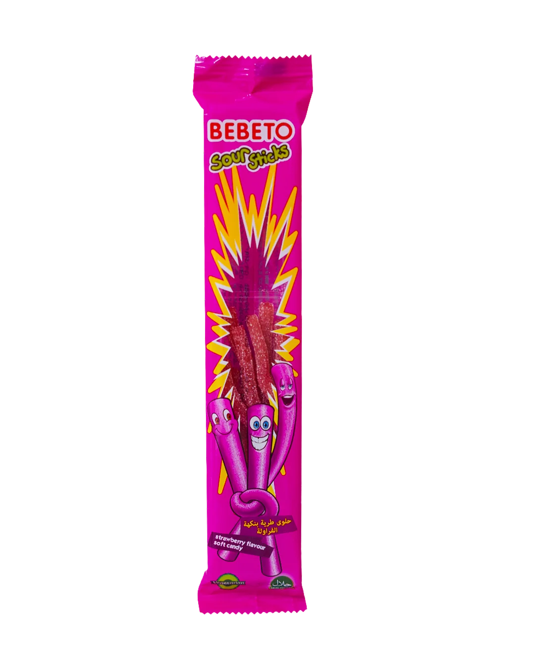 Bebeto Sour Stick Strawberry Candy 30g