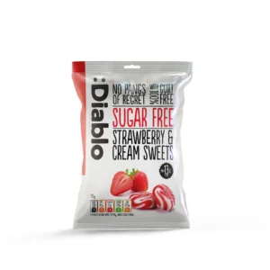 Diablo Sugar Free Strawberry & Cream Hard Sweets 75g
