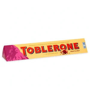 Toblerone Swiss Milk Chocolate with Honey & Almond Nougat Fruit & Nut 100g
